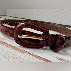 AIMEE-LYNN tortoise shell PVC belt vintage 90s MINT sz L chic animal print